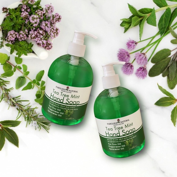 Set of 2 Tea Tree Gentle Foaming Hand Soap Pump Lid 16.9oz 500ml NEW - Picture 4 of 6